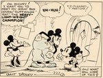 MICKEY MOUSE FEBRUARY 27, 1931 DAILY STRIP ORIGINAL ART BY EARL DUVALL.