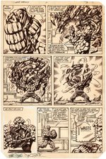 THE THING VOL. 1 #2 COMIC BOOK PAGE ORIGINAL ART BY RON WILSON.