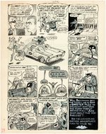 DRAG CARTOONS #26 BATMAN & ROBIN SPOOF COMPLETE COMIC STORY ORIGINAL ART BY PETE MILLAR.