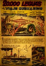 20,000 LEAGUES UNDER THE SEA COMPLETE STORY ORIGINAL ART FOR SPANISH COMIC BOOK BY JAIME BROCAL REMOHÍ.