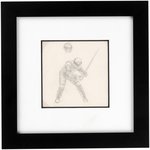 LUKE SKYWALKER SKETCH ORIGINAL ART BY STAR WARS CONCEPT ARTIST RALPH McQUARRIE.