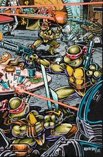 TEENAGE MUTANT NINJA TURTLES #5 COMIC BOOK COVER ORIGINAL FINAL COLOR ART BY CO-CREATOR KEVIN EASTMAN.
