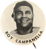 1950s ROY CAMPANELLA (HOF) RARE VARIETY PM10 STADIUM BUTTON.