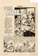 TIM HOLT #8 COMIC BOOK TITLE PAGE ORIGINAL ART BY FRANK BOLLE.