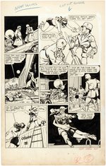 SPEED COMICS #28 COMIC BOOK PAGE ORIGINAL ART TRIO BY BOB POWELL (BLACK CAT).