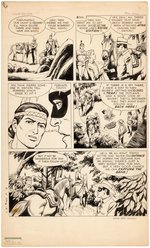 THE LONE RANGER #142 COMIC BOOK PAGE ORIGINAL ART BY TOM GILL.