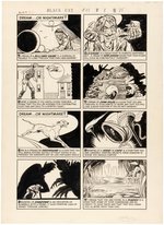 BLACK CAT MYSTERY #48 "DREAM... OR NIGHTMARE?" COMIC STORY ORIGINAL ART BY BOB POWELL.