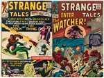 STRANGE TALES (DOCTOR STRANGE AND HUMAN TORCH) SILVER AGE COMIC LOT OF 13 ISSUES.