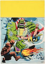 MARVEL TWO-IN-ONE "LA COSA Y THOR" #77 SPANISH COMIC BOOK COVER ORIGINAL ART AND COLOR ART PORTFOLIO BY LÓPEZ ESPÍ.