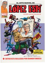 MARVEL TWO-IN-ONE "LA COSA Y THOR" #77 SPANISH COMIC BOOK COVER ORIGINAL ART AND COLOR ART PORTFOLIO BY LÓPEZ ESPÍ.