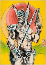 THE WARLORD #48 COMIC BOOK COVER RECREATION ORIGINAL ART BY DOUG WEST.