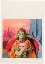 YADDLE OF THE JEDI COUNCIL STAR WARS ORIGINAL ART BY JOSE MIRALLES.