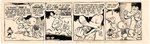POGO 1954 DAILY STRIP ORIGINAL ART BY WALT KELLY WITH SIGNED LETTER.