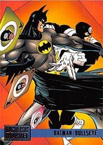 DC VERSUS MARVEL COMICS - BATMAN VS. BULLSEYE TRADING CARD #70 ORIGINAL ART BY RON WAGNER.