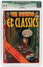 THREE DIMENSIONAL EC CLASSICS #1 SPRING 1954 CGC QUALIFIED 4.5 VG+.