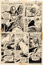 THE TOMB OF DRACULA #16 COMIC BOOK PAGE ORIGINAL ART BY GENE COLAN.