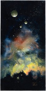 NEBULA OUTER SPACE/CELESTIAL PAINTING ORIGINAL ART BY LOWRY INGRAM PORTER.