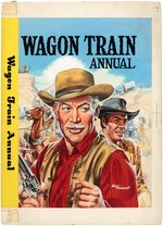 WAGON TRAIN ANNUAL #40 ENGLISH COMIC BOOK COVER ORIGINAL ART BY WALT HOWARTH.