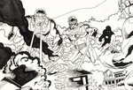 X-MEN FOREVER #8 SPLASH PAGE ORIGINAL ART BY STEVE SCOTT.