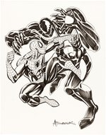 SPIDER-MAN VS VENOM ORIGINAL ART SKETCH BY ALEX SAVIUK.
