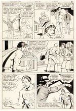 SUPERMAN FAMILY #210 COMIC BOOK PAGE ORIGINAL ART BY KURT SCHAFFENBERGER.