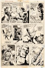 CREATURES ON THE LOOSE (MAN-WOLF) #33 COMIC BOOK PAGE ORIGINAL ART BY GEORGE PÉREZ.