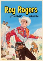 ROY ROGERS COWBOY ANNUAL ENGLISH COMIC BOOK COVER RECREATION ORIGINAL ART BY WALT HOWARTH.