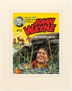 JOHN WAYNE ADVENTURE COMICS #23 ENGLISH COMIC BOOK COVER ORIGINAL ART BY WALT HOWARTH.