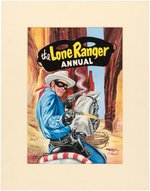 THE LONE RANGER ANNUAL ENGLISH COMIC BOOK COVER RECREATION ORIGINAL ART BY WALT HOWARTH.