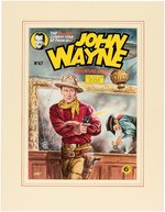 JOHN WAYNE ADVENTURE COMICS #47 ENGLISH COMIC BOOK COVER ORIGINAL ART BY WALT HOWARTH.