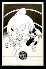 UNCLE SCROOGE COMIC BOOK COVER ORIGINAL ART BY WILLIAM VAN HORN.
