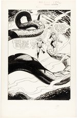 FROGMEN #8 SPLASH PAGE ORIGINAL ART BY DON HECK AND MIKE SEKOWSKY.