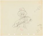 SILLY SYMPHONIES - MOTHER GOOSE GOES HOLLYWOOD PRODUCTION DRAWING ORIGINAL ART PAIR (MARX BROTHERS).
