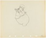 SILLY SYMPHONIES - MOTHER GOOSE GOES HOLLYWOOD PRODUCTION DRAWING ORIGINAL ART TRIO (LAUREL & HARDY).