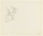 SILLY SYMPHONIES - MOTHER GOOSE GOES HOLLYWOOD PRODUCTION DRAWING ORIGINAL ART LOT (CAB CALLOWAY'S BAND).