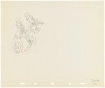 SILLY SYMPHONIES - MOTHER GOOSE GOES HOLLYWOOD PRODUCTION DRAWING ORIGINAL ART LOT (CAB CALLOWAY'S BAND).