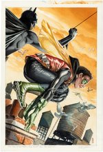 BATMAN AND ROBIN #1 COMIC BOOK COVER ORIGINAL ART BY J.G. JONES.