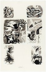 BATMAN BLACK AND WHITE #2 COMIC BOOK PAGE ORIGINAL ART AND PRINT BY DAVE BULLOCK.