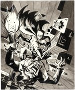 BATMAN AND THE JOKER SPECIALTY ORIGINAL ART BY DAVE BULLOCK.