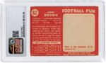 1958 TOPPS #62 JIM BROWN (HOF) ICONIC ROOKIE CARD CSG 4.5 VG/EX+.