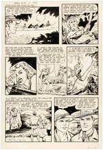 CAVE GIRL #11 COMIC BOOK PAGES ORIGINAL ART PAIR BY BOB POWELL.