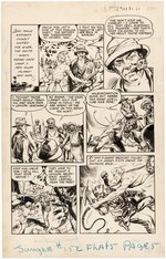 JUNGLE COMICS #152 COMIC BOOK PAGE ORIGINAL ART BY MAURICE WHITMAN.