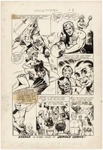 JUNGLE COMICS #158 COMIC BOOK PAGE ORIGINAL ART BY MAURICE WHITMAN.