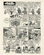 DRAG CARTOONS #29 BATMAN & ROBIN SPOOF COMPLETE COMIC STORY ORIGINAL ART BY PETE MILLAR.