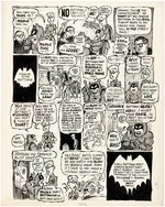 DRAG CARTOONS #29 BATMAN & ROBIN SPOOF COMPLETE COMIC STORY ORIGINAL ART BY PETE MILLAR.