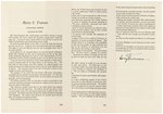 HARRY TRUMAN LETTER AND INAUGURAL ADDRESS PAIR OF SIGNED ITEMS.