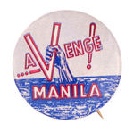 WWII CLASSIC "AVENGE MANILA" BUTTON.