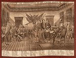 “DECLARATION OF INDEPENDENCE OF THE UNITED STATES OF AMERICA JULY 1776” IMPRESSIVE OVERSIZED KERCHIEF.