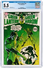 GREEN LANTERN #76 APRIL 1970 CGC 5.5 FINE- (GREEN LANTERN/GREEN ARROW STORIES BEGIN).