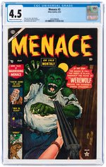 MENACE #3 MAY 1953 CGC 4.5 VG+.